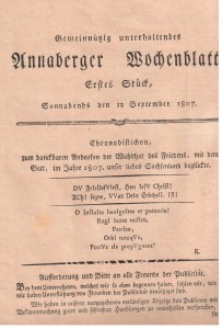 Annaberger Wochenblatt 1 (Andere) Annaberger Wochenblatt 1 (Andere)